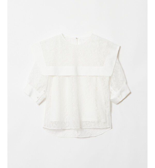 allureville「レーススクエアカラーブラウス」|シャツ・ブラウス|