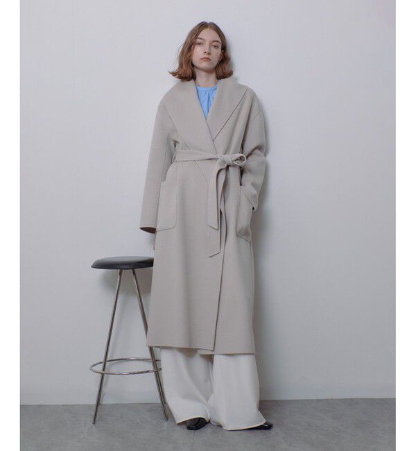 allureville「カシミヤ混リバービックショールコート」|その他|ベージュ