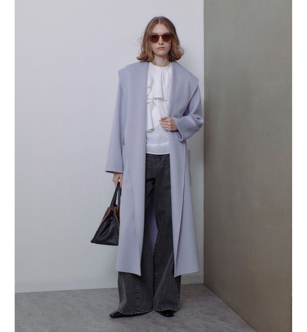 allureville「カシミヤ混リバービックショールコート」|その他|ラベンダー