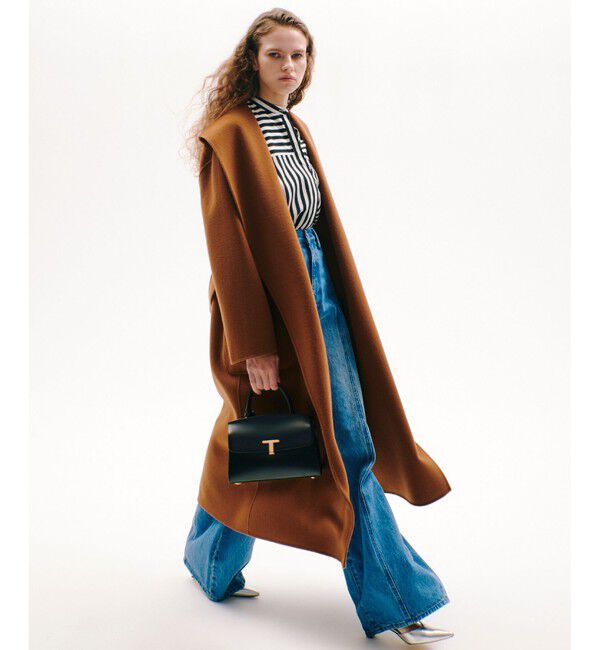 allureville「カシミヤ混リバービックショールコート」|その他|キャメル