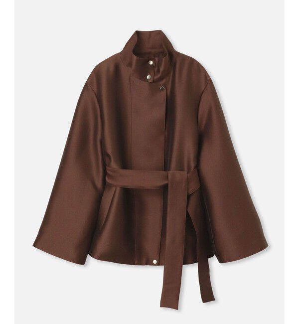 LOULOU WILLOUGHBY「【LOULOU WILLOUGHBY】シルキーダブルクロスブルゾン」|ブルゾン・スタジャン|