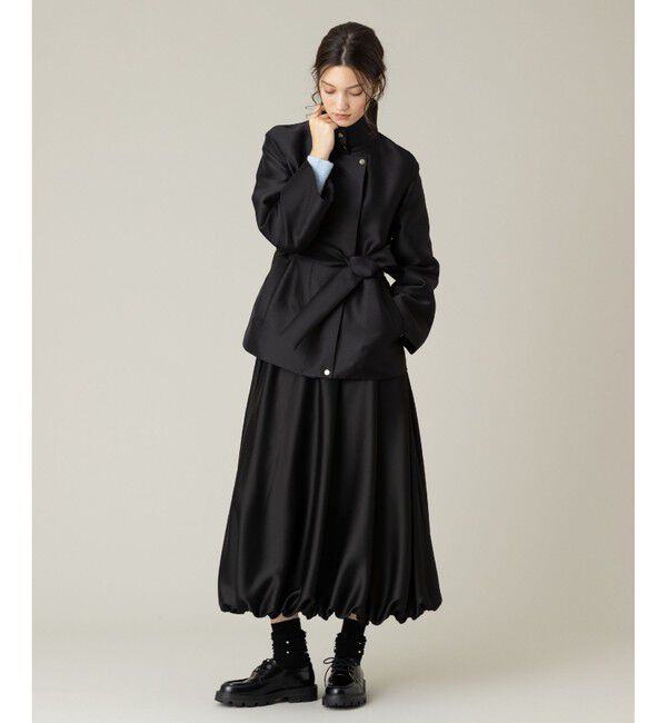 LOULOU WILLOUGHBY「【LOULOU WILLOUGHBY】シルキーダブルクロスブルゾン」|ブルゾン・スタジャン|