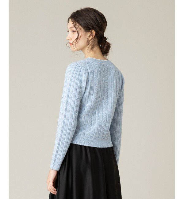 LOULOU WILLOUGHBY「【LOULOU WILLOUGHBY】フロントフリルラメプルオーバー」|ニット・セーター|