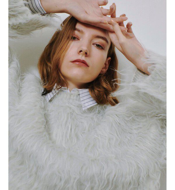 allureville「ミンクファーボトルネックプルオーバー」|ニット・セーター|