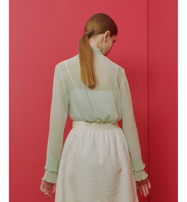 LOULOU WILLOUGHBY「【LOULOU WILLOUGHBY】プリーツリボンブラウス」|シャツ・ブラウス|