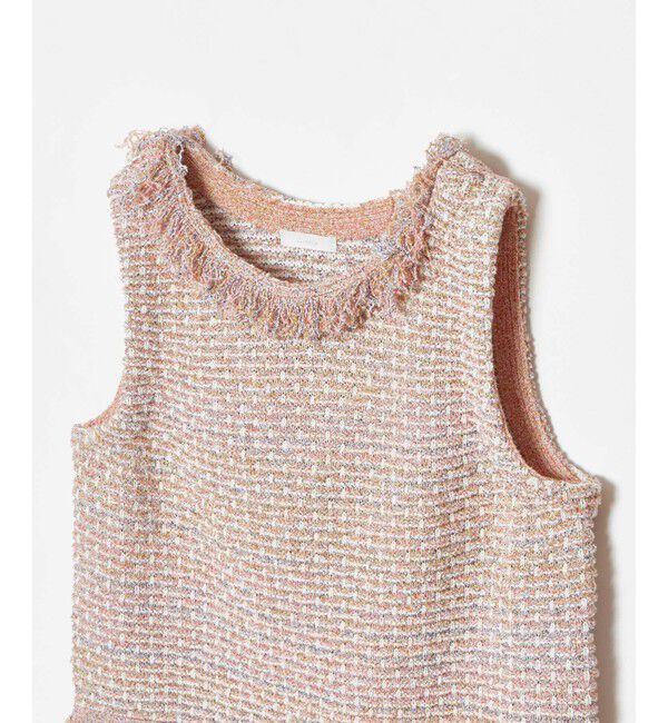 allureville「ミックスツイードジレプルオーバー」|ニット・セーター|