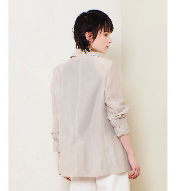 allureville「ライトオーガンジーシアージャケット」|テーラードジャケット|