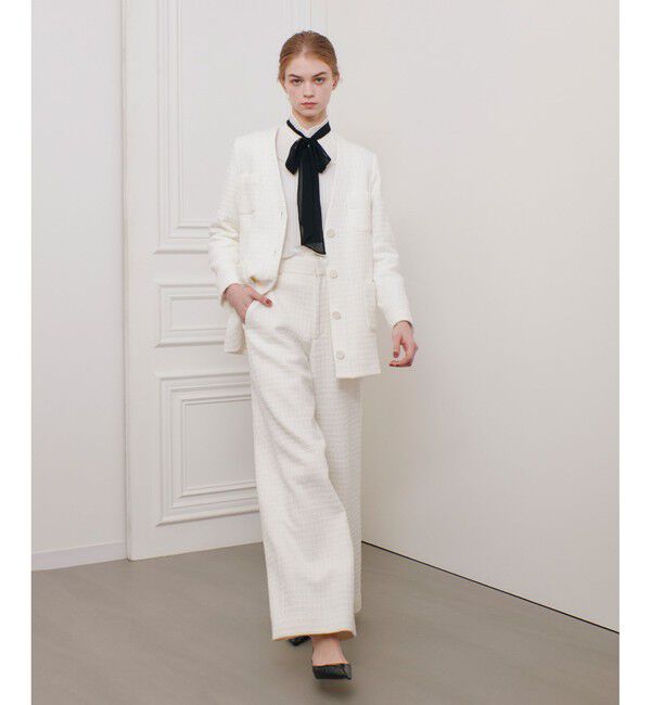 LOULOU WILLOUGHBY「【LOULOU WILLOUGHBY】スラブツイードロングジャケット」|その他|