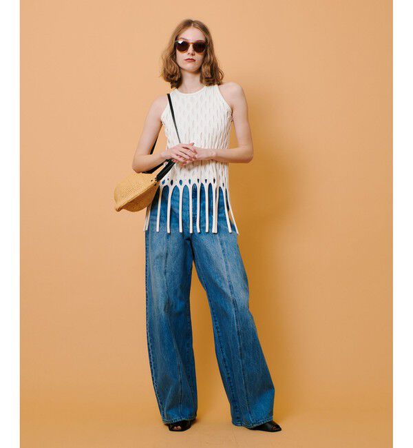 allureville「◇ラインデニムパンツ」|デニム|