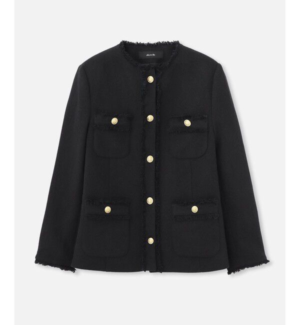 allureville「リバーダブルクロスノーカーラージャケット」|その他|ブラック