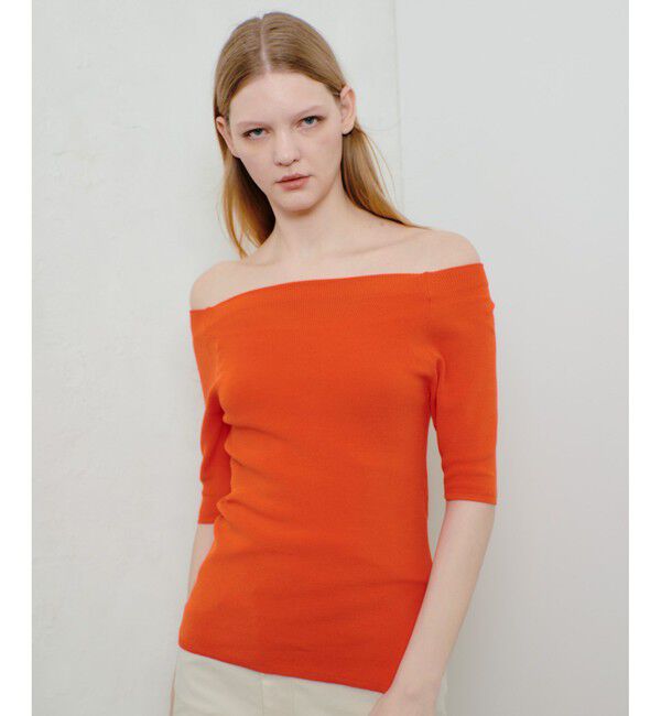 allureville「2WAY ネック5分袖プルオーバー」|ニット・セーター|