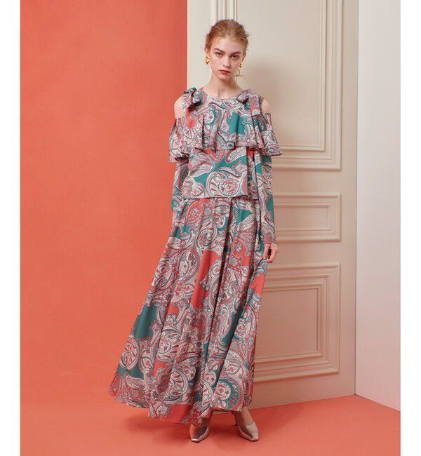 LOULOU WILLOUGHBY「【LOULOU WILLOUGHBY】RATTIペイズリーオフショルブラウス」|シャツ・ブラウス|