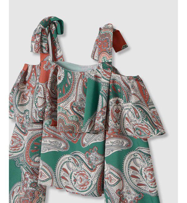 LOULOU WILLOUGHBY「【LOULOU WILLOUGHBY】RATTIペイズリーオフショルブラウス」|シャツ・ブラウス|