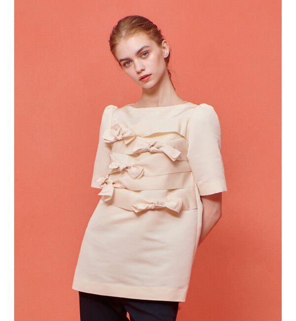 LOULOU WILLOUGHBY「【LOULOU WILLOUGHBY】ランダムリボンタフタブラウス」|シャツ・ブラウス|