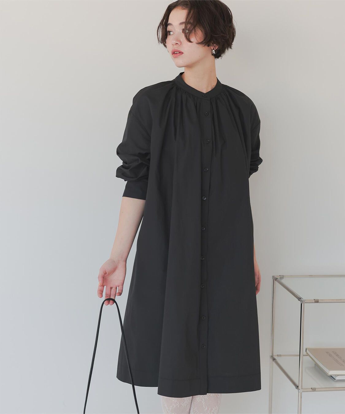 titivate「バックシャーリングワンピース」|ワンピース|ブラック