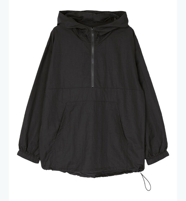 SEA DRESS「フロントジップアクティブパーカー」|ビキニトップス|ブラック