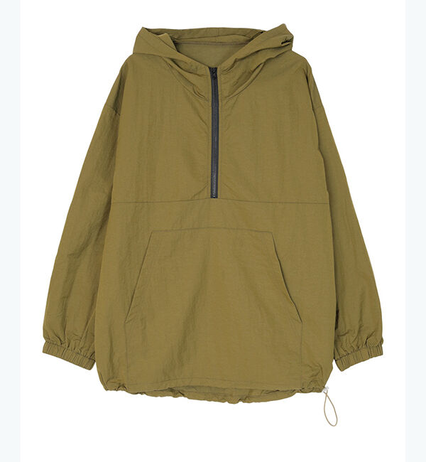 SEA DRESS「フロントジップアクティブパーカー」|ビキニトップス|オリーブ
