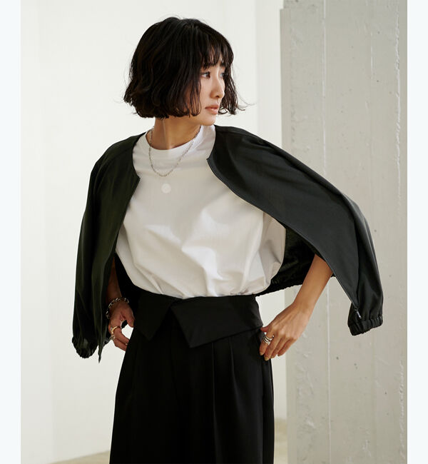 ur's「バルーンシルエットクルーネックブルゾン」|ブルゾン・スタジャン|