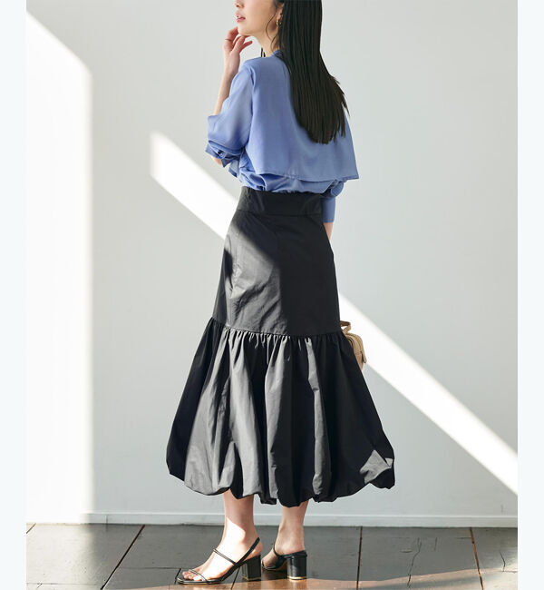 ur's「【yukiさんコラボアイテム】タフタティアードバルーンスカート」|スカート|