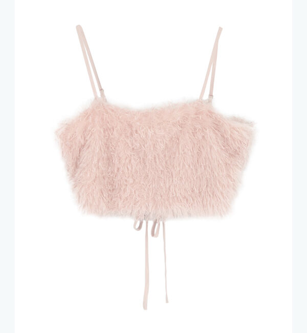 titivate「バックリボンデザインフェザーライクキャミソールトップス」|ニット・セーター|ライトピンク