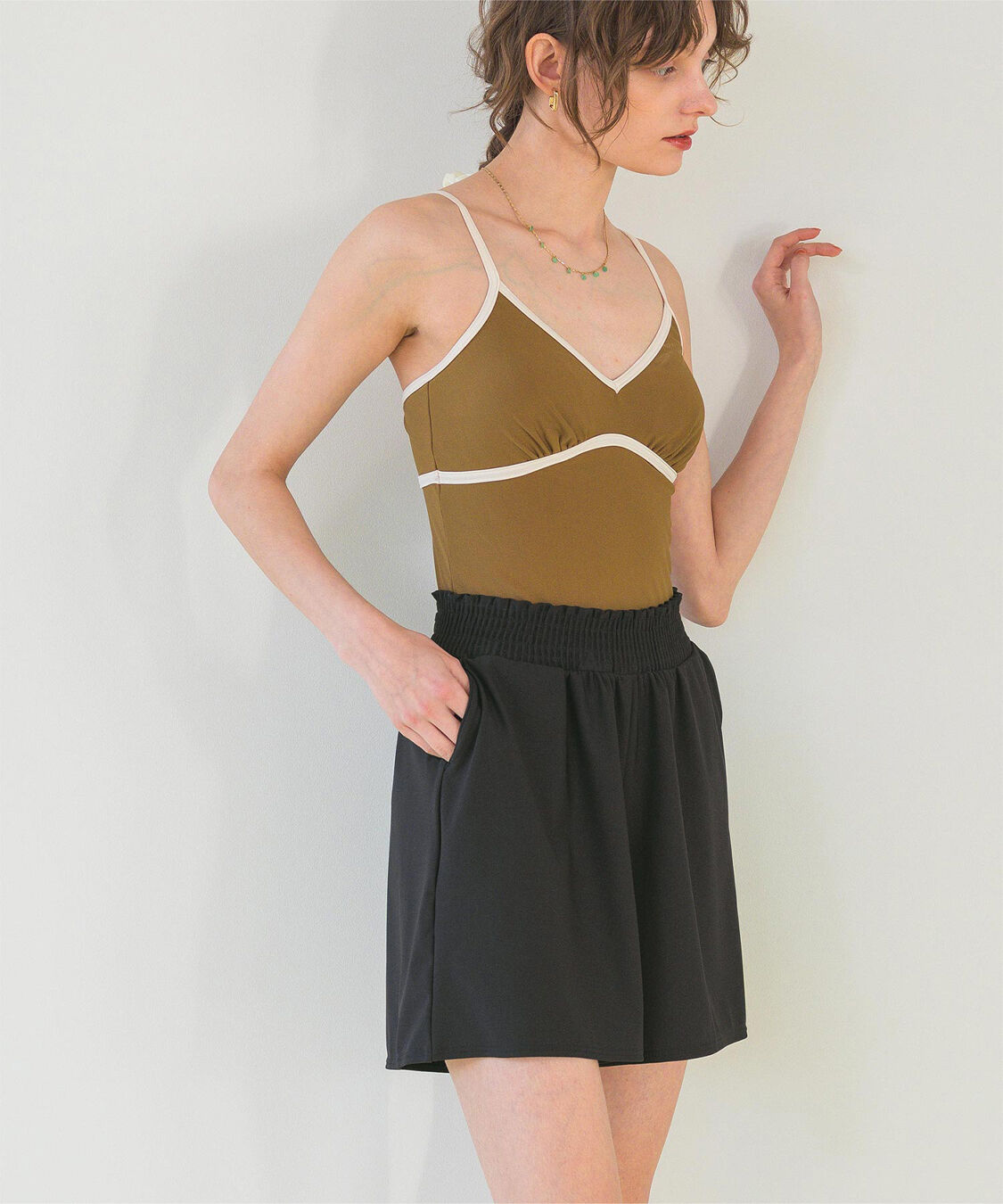 SEA DRESS「ウエストギャザーサスティナブルショートパンツ/水着」|ビキニ|