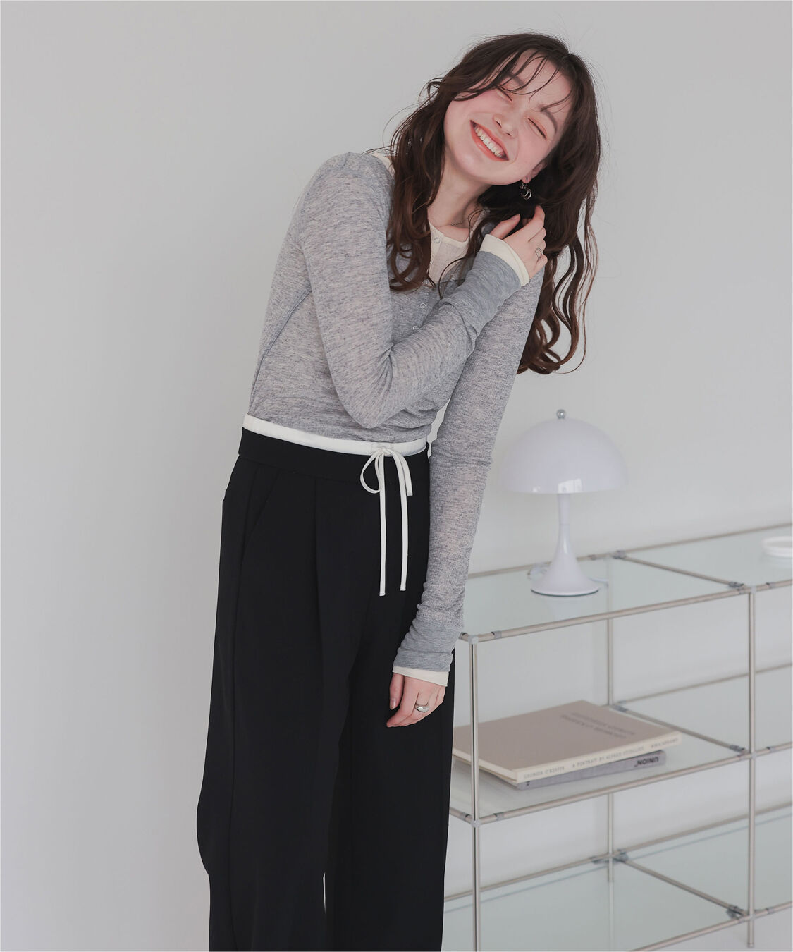 titivate「シアーテレコヘンリーネックトップス」|Tシャツ・カットソー|