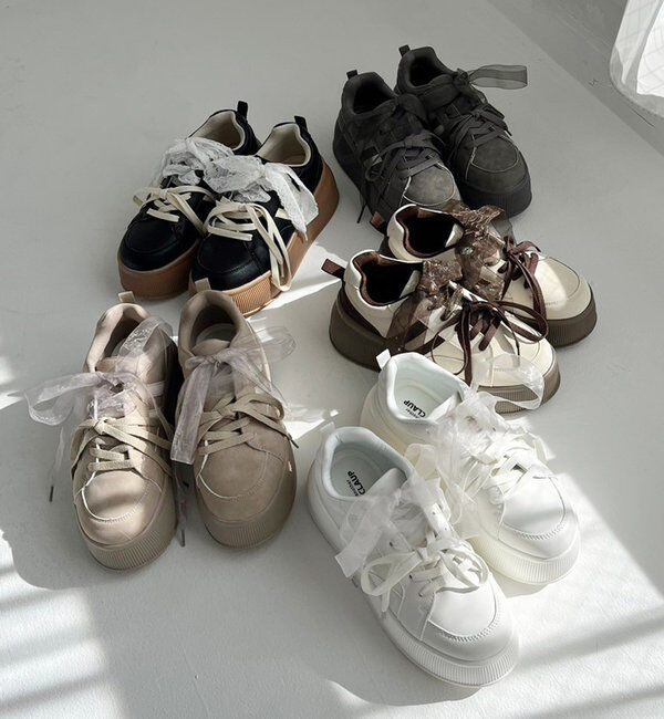  「0151130070【再入荷】リボンカスタムスニーカー」|その他|