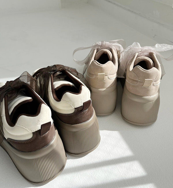  「0151130070【再入荷】リボンカスタムスニーカー」|その他|