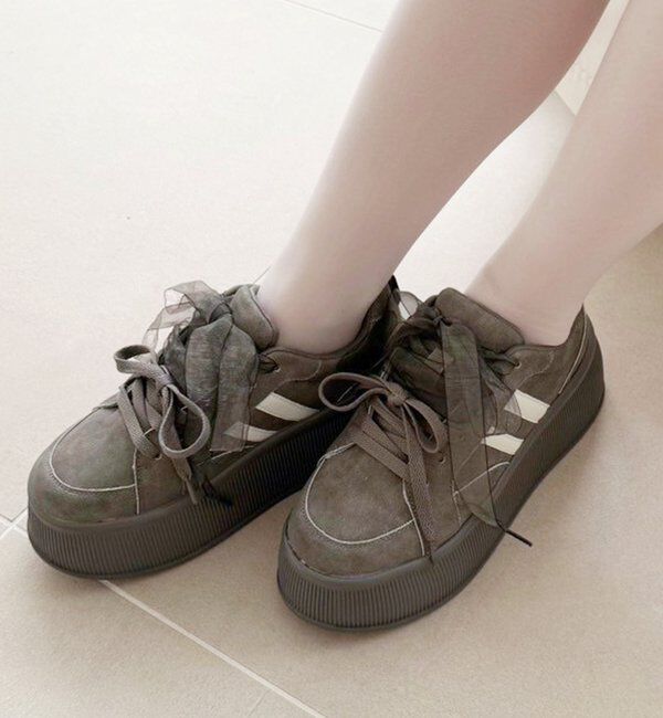  「0151130070【再入荷】リボンカスタムスニーカー」|その他|