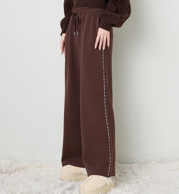  「サイドビジューカットパンツ」|その他|