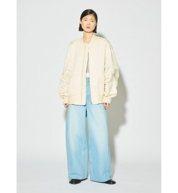 MIDIUMISOLID「MIDIUMISOLID for Ladies バレルレッグワイドデニム」|デニム|