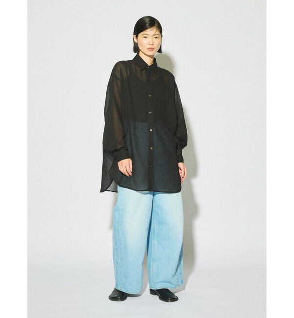 MIDIUMISOLID「MIDIUMISOLID for Ladies バレルレッグワイドデニム」|デニム|