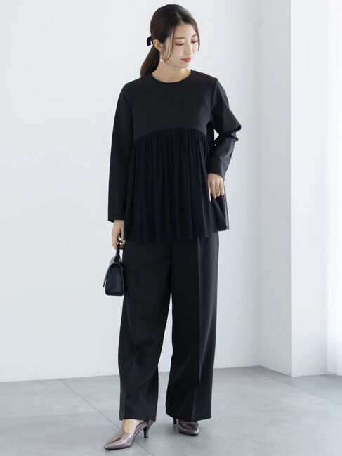 Te chichi「【セレモニーアイテム】タックストレートワイドパンツ（セットアップ可）」|その他|