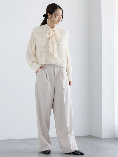 Te chichi「【セレモニーアイテム】タックストレートワイドパンツ（セットアップ可）」|その他|