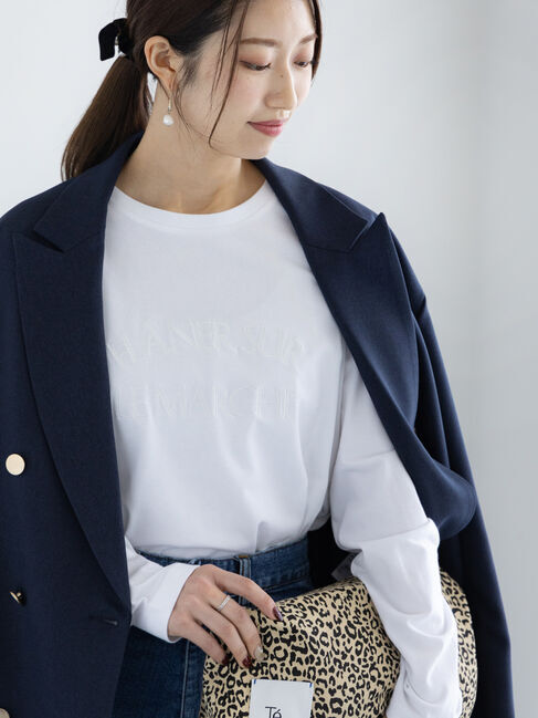 Te chichi「エンブロイダリーロゴロンT」|Tシャツ・カットソー|オフホワイト