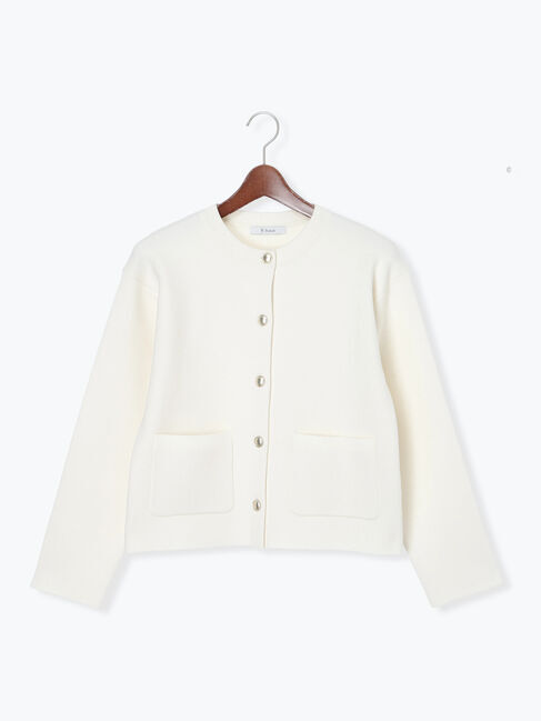 Te chichi「ミラノリブポケットクルーカーディガン」|カーディガン|オフホワイト