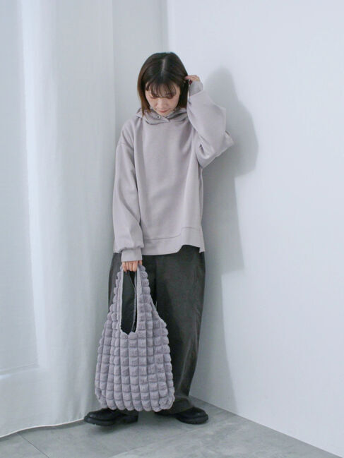 Samansa Mos2 blue「ダンボールパーカー」|Tシャツ・カットソー|