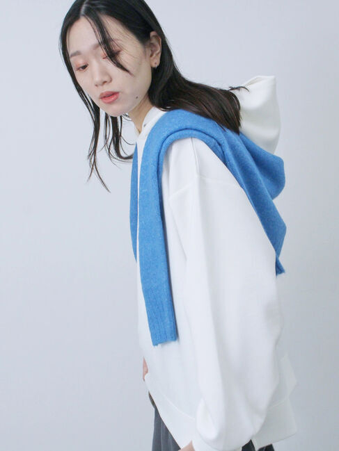 Samansa Mos2 blue「ダンボールパーカー」|Tシャツ・カットソー|