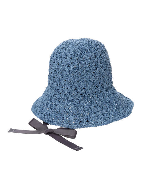 Samansa Mos2「【消臭効果】レトロフラワーハット」|その他|ブルー