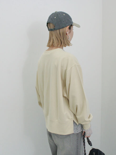 Samansa Mos2 blue「ミニ裏毛アソートプリントプルオーバー」|Tシャツ・カットソー|