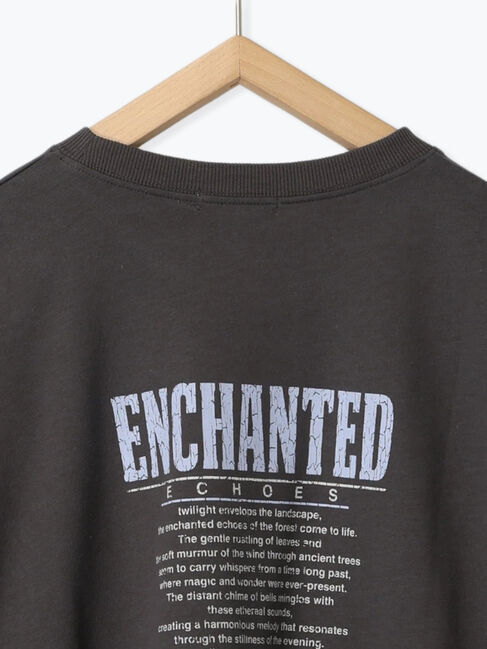 Samansa Mos2 blue「ミニ裏毛アソートプリントプルオーバー」|Tシャツ・カットソー|