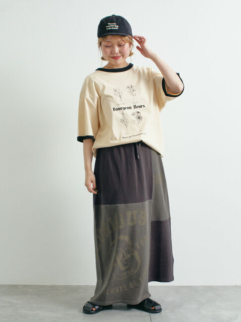 SM2「裏毛プリント配色アシメスカート」|スカート|