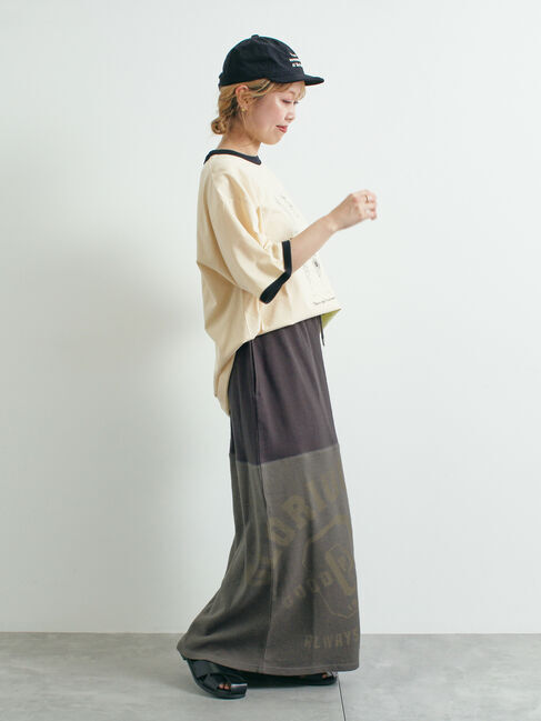 SM2「裏毛プリント配色アシメスカート」|スカート|