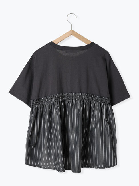 Samansa Mos2 blue「アソートドッキングプルオーバー」|Tシャツ・カットソー|