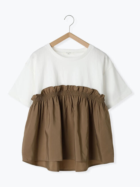 Samansa Mos2 blue「アソートドッキングプルオーバー」|Tシャツ・カットソー|