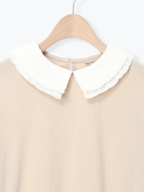 Samansa Mos2「ドビーフリル襟カットソー」|Tシャツ・カットソー|