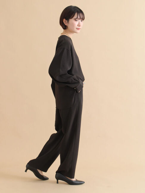 sm2rhythm「ノーカラーブラウス」|シャツ・ブラウス|