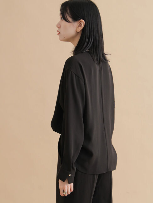 sm2rhythm「ノーカラーブラウス」|シャツ・ブラウス|