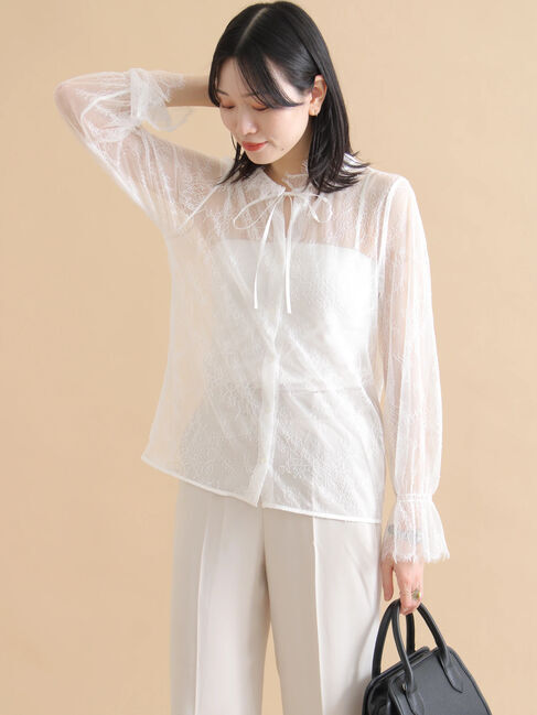 sm2rhythm「レースボウタイブラウス」|シャツ・ブラウス|