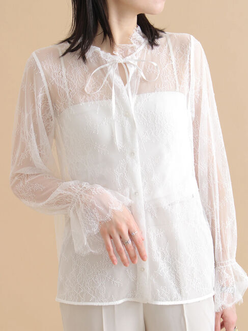sm2rhythm「レースボウタイブラウス」|シャツ・ブラウス|